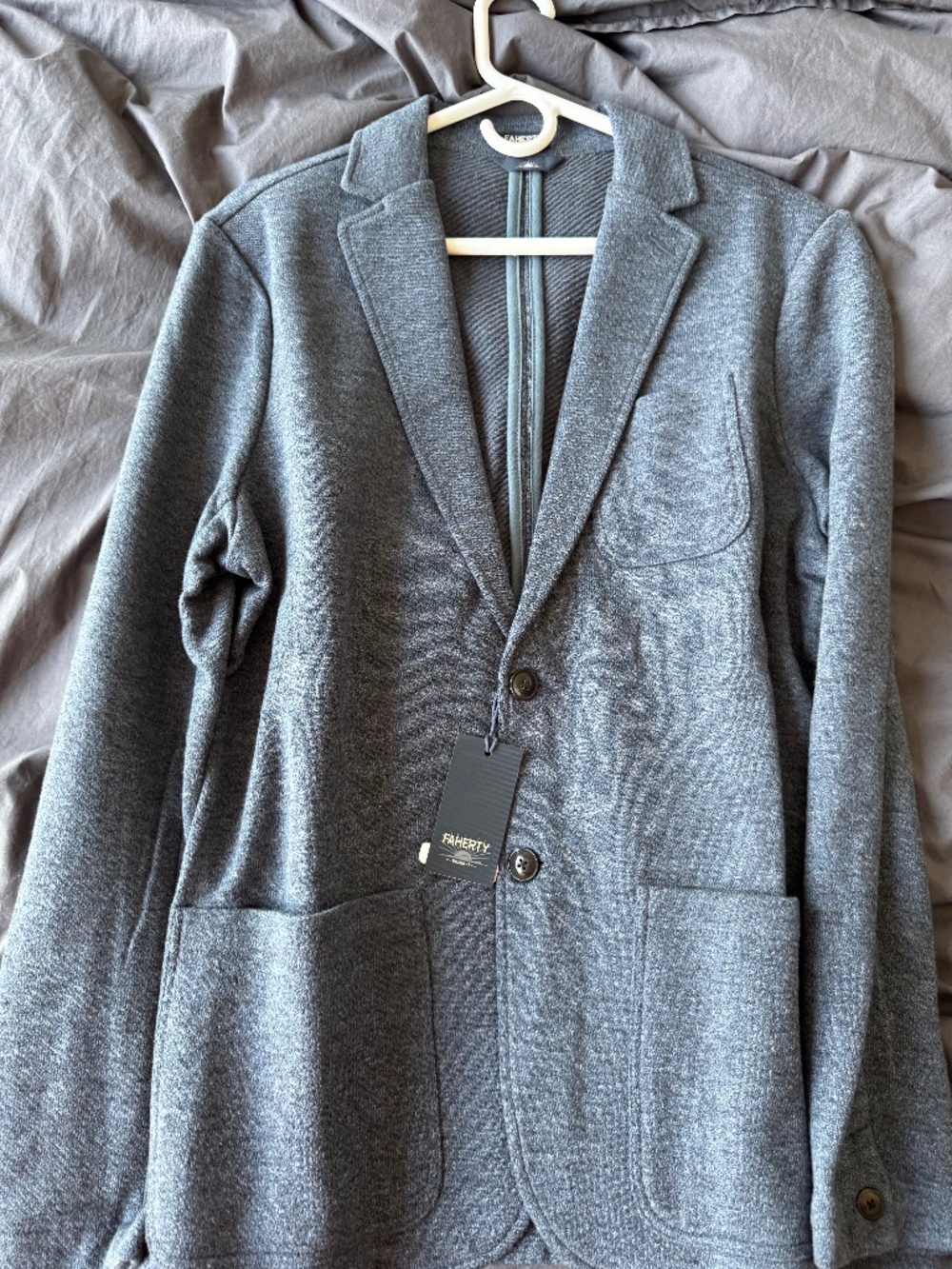 Brand New Faherty Inlet Knit Blazer - Blue - new with tags
